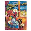 Image 1 : Oleg Nikulov, "Flower Vase with Countryside View" Hand Signed Limited Edition Gi