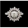 Image 2 : 14KT White Gold 0.51 ctw Diamond Ring