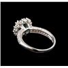 Image 3 : 14KT White Gold 2.11 ctw Blue Diamond Ring