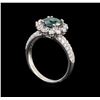 Image 4 : 14KT White Gold 2.11 ctw Blue Diamond Ring