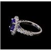 Image 3 : 3.27 ctw Tanzanite and Diamond Ring - 14KT White Gold