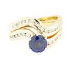 Image 2 : 1.85 ctw Blue Sapphire and Diamond Ring - 14KT Yellow Gold