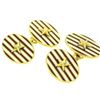 Image 1 : Estate Asprey 18k Solid Gold Collectible Red White Enamel Stripe Star Cufflinks