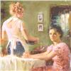 Image 2 : Pino (1939-2010) "Sharing Moments" Limited Edition Giclee. Numbered and Hand Sig