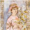 Image 2 : "Flora" Limited Edition Lithograph by Edna Hibel (1917-2014), Numbered and Hand
