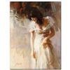 Image 1 : Pino (1939-2010), "White Rhapsody" Artist Embellished Limited Edition on Canvas