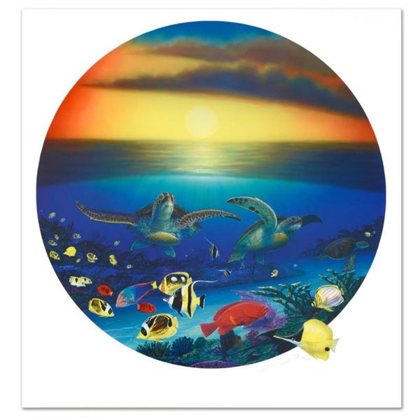  Sea Turtle Reef  Limited Edition Lithograph by Famed Artist Wyland, Numbered an