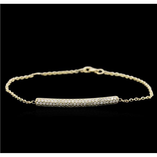 0.55 ctw Diamond Bracelet - 14KT Yellow Gold