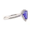 Image 2 : 2.03 ctw Tanzanite and Diamond Ring - 18KT White Gold