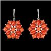 Image 1 : Natural  Italian  Coral Earrings