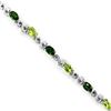 Image 3 : NATURAL GREEN CHROME DIOPSIDE PERIDOT BRACELET