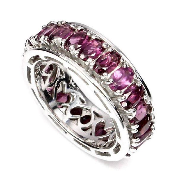 Natural Pink Raspberry Rhodolite Garnet Ring