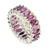 Image 1 : Natural Rhodolite Garnet & Sapphire Ring