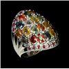 Image 2 : Natural  Fancy Sapphire & Ruby 76.74 Cts Ring