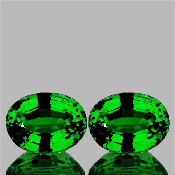 Natural AAA Emerald Green Tsavorite Garnet Pair - FL