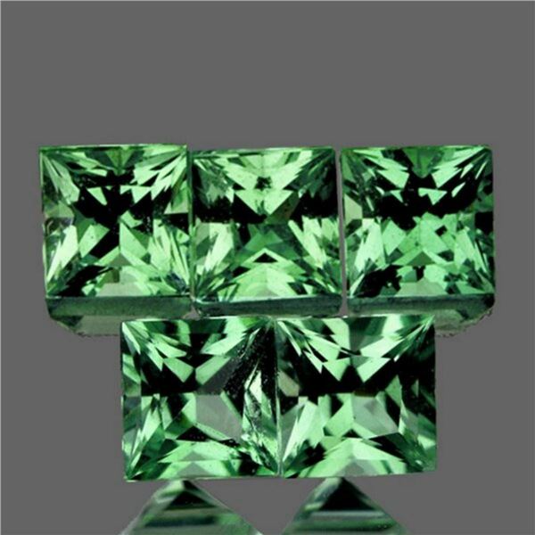Natural AAA Green Sapphire 5 Pcs[Flawless-VVS]