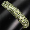 Image 1 : Natural Unheated Oval Peridot Bangle