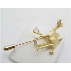 18kt gold camel stickpin