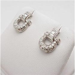 Diamond dangle earrings