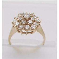 Lady's diamond cluster ring 1Ctw