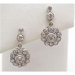 Diamond dangle earrings 1.85Ctw