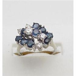 Lady's sapphire and diamond ring