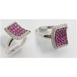 Lady's ruby and diamond ring