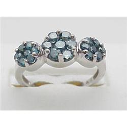 Lady's blue diamond ring