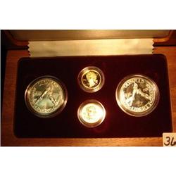 1988 Olympic 4-Coin Silver & Gold Set