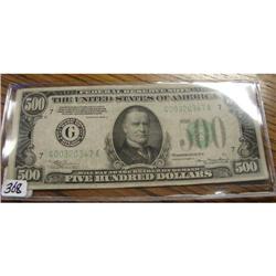 1934-A $500 Federal Reserve Note VG