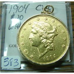 1904 $20.00 Liberty with Bezel