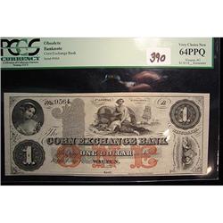 1800's $1 Corn Exc. Bank, Wi PCGS VC64