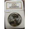 Image 1 : 2001 Silver Buffalo Dollar NGC MS70