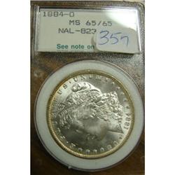 1884-O Morgan Silver Dollar MS65/65 NCI