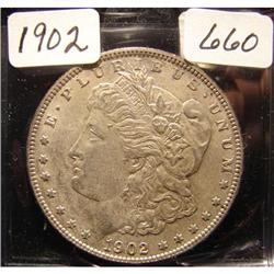 1902 Morgan Silver Dollar AU