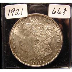 1921 Morgan Silver Dollar AU