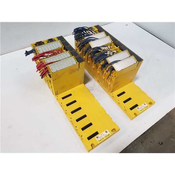 (2) FANUC A03B-0819-C001 SLOT RACK W/ MODULES