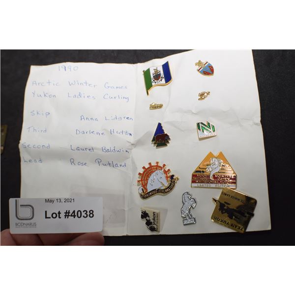 1990 ARCTIC GAMES CURLING PINS