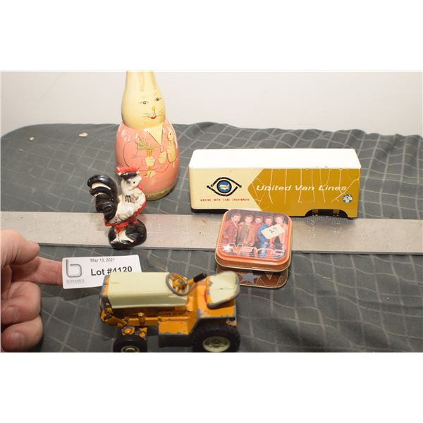 VARIOUS TOYS INCLUDES RARE I-H CUB CADET TRACTOR