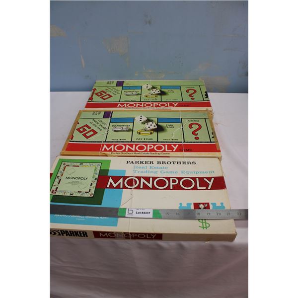 3 Monopoly Board Games