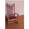 Image 1 : Wooden Red Rocking Chair