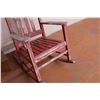 Image 2 : Wooden Red Rocking Chair