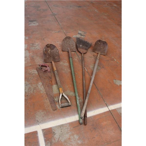 Garden Tools Broom and Saw