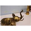 Image 2 : Heavy Brass Elephant 14" To Top Of Trunk 14.5" Long