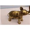 Image 3 : Heavy Brass Elephant 14" To Top Of Trunk 14.5" Long