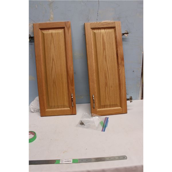 (2X THE MONEY) 2 Cupboard Doors Hinges and Hardware