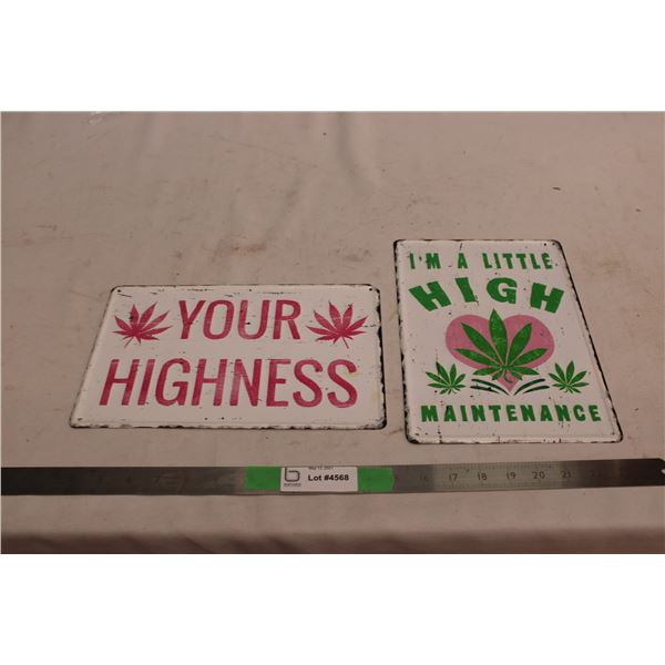 2 Tin Signs