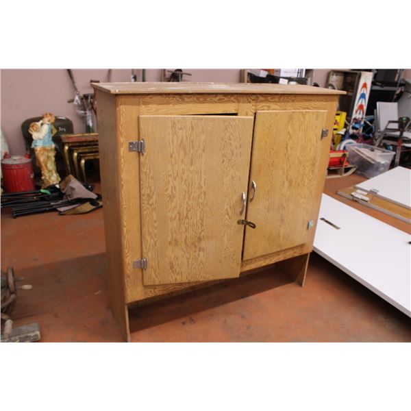 2 Door Wooden Cabinet 48" x 12" x 48" High