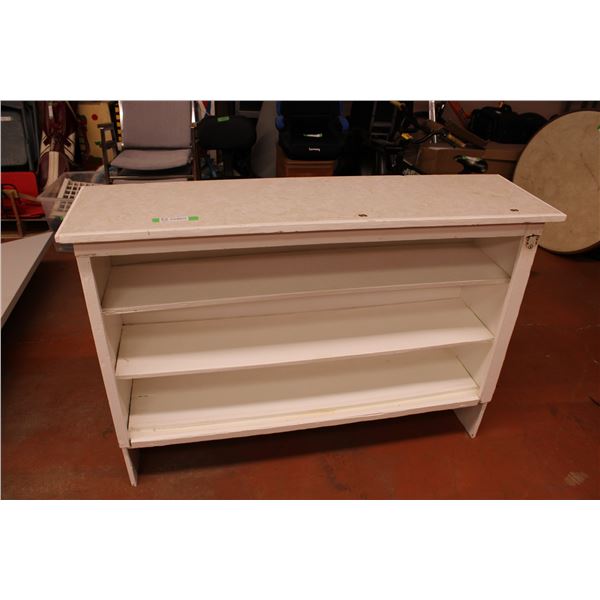 White Wooden Shelf Display 50" x 14" x 35" High