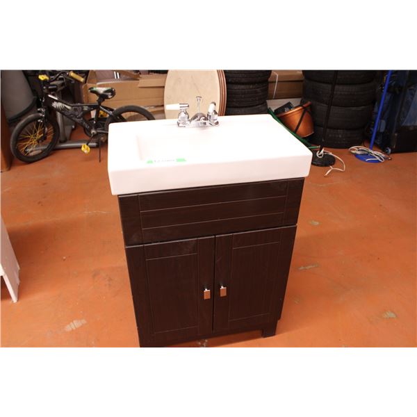 Vanity with Sink and Taps 24  x 14  x 34  High